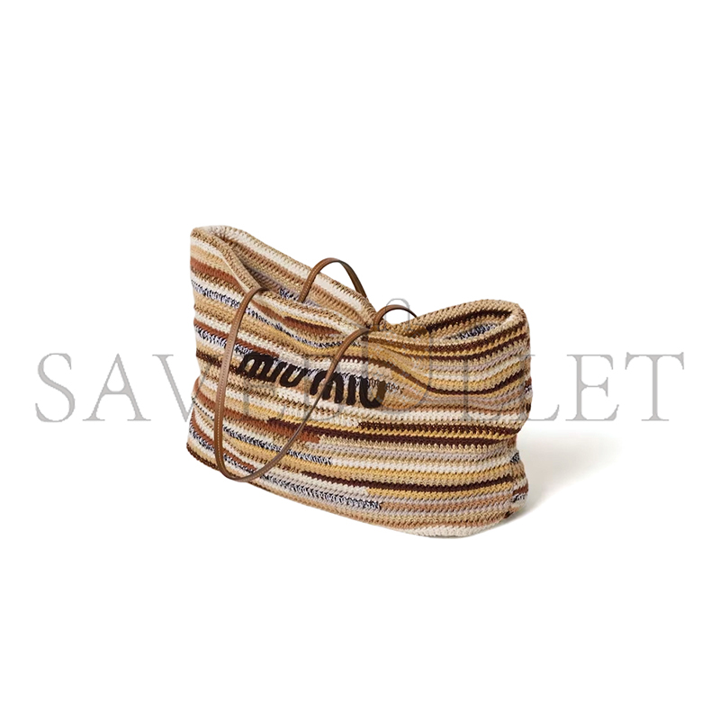 MIU MIU IVY CROCHET TOTE BAG 5BG228 (40*34*16cm)